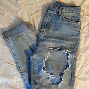 Urban Outfitters Distressed High Waisted Mom Jeans